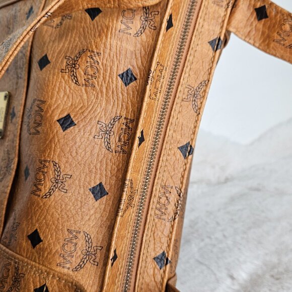 MCM Brown Visetos Shopper Bag - Picture 11 of 17
